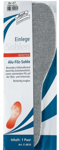 barth Alu-Filz-Einlegesohle