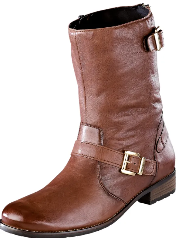 Bikerstiefel mit zusätzlichem Reißverschluss an der Rückseite