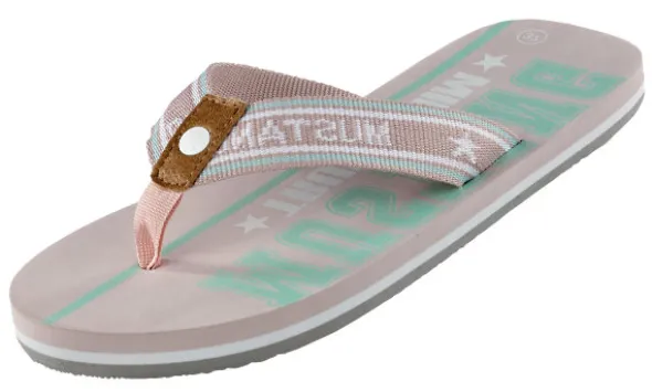 Bunter Mustang Flip-Flop mit großem Logo-Print