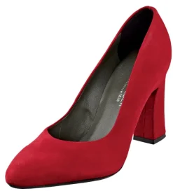 Eleganter Pumps mit breitem Velourüberzogenem Absatz von Peter Kaiser