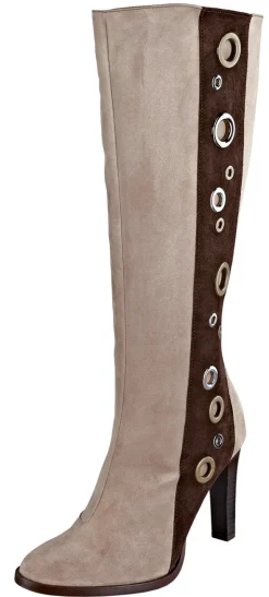 Exklusiver High Heels Stiefel mit auffälligen Zierösen