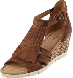 Fersengeschlossene Keilsandalette mit Haferllasche