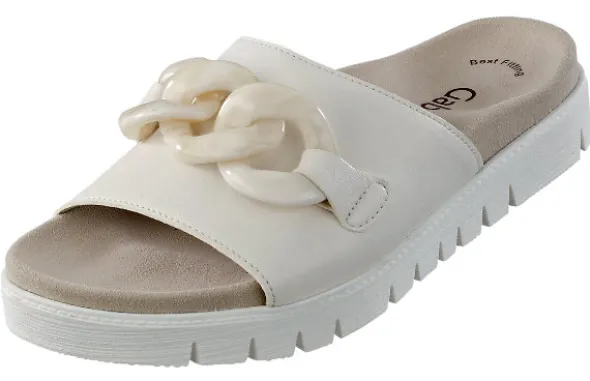 Gabor Pantolette mit breitem und verziertem Ristband