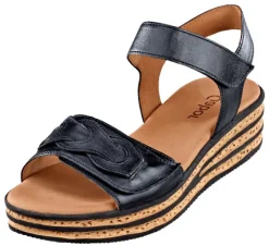Keilsandalette mit geflochtener Lederapplikation von Gabor
