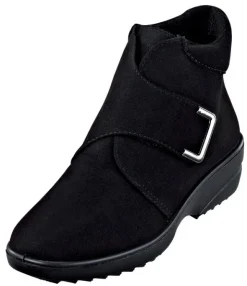 Knöchelhohe Stiefelette aus Microvelour