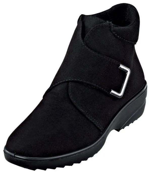 Knöchelhohe Stiefelette aus Microvelour