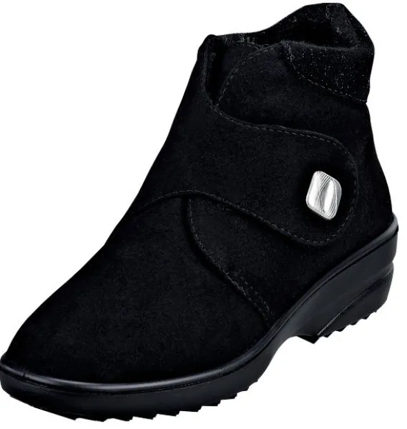 Knöchelhohe Stiefelette aus Microvelour