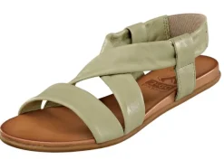 Modische Schlupfsandalette mit gekreuzten Riemen
