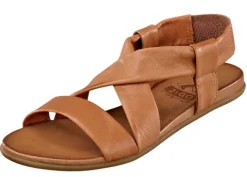 Modische Schlupfsandalette mit gekreuzten Riemen
