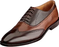 Modischer Sinnfonie Schnürhalbschuh mit Lyralochungen und Flügelkappe