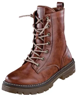 Mustangstiefelette mit Diamantschnürsenkel
