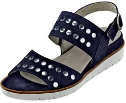 Nietenbesetzte Riemensandalette