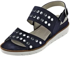 Nietenbesetzte Riemensandalette