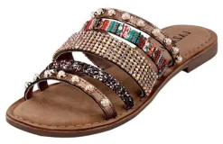 Pantolette mit 5 Riemchen in unterschiedlichen Designs von Lazamani