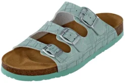 Pantolette mit grafischem Design in mint von Dr. Brinkmann