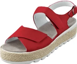 Plateausandalette mit Umrandung aus Jutegeflecht von Semler
