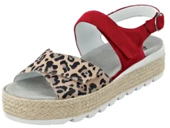 Plateausandalette mit Umrandung aus Jutegeflecht von Semler