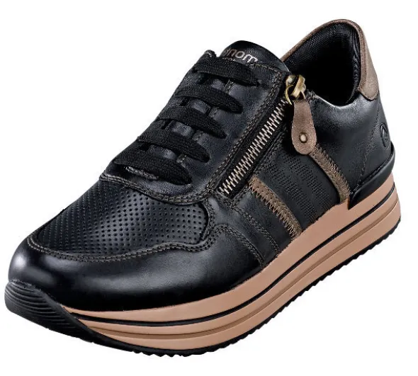 Remonte atmungaktiver Halbschuh mit abgesetzten Materialdetails