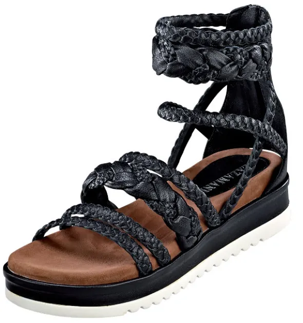 Römersandalette mit geflochtenen Riemchen von Lazamani