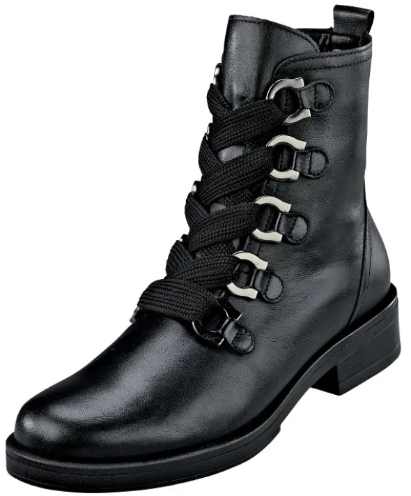 Schnürstiefelette mit kräftigen Metallringen von Gabor