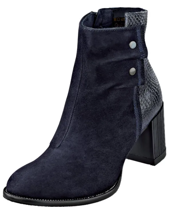 Softwaves Stiefelette aus zwei Obermaterialkombinationen mit Raffung an der Auß