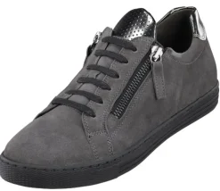 Sportlicher Schnürhalbschuh mit beidseitig zu öffnendem Reißverschluss