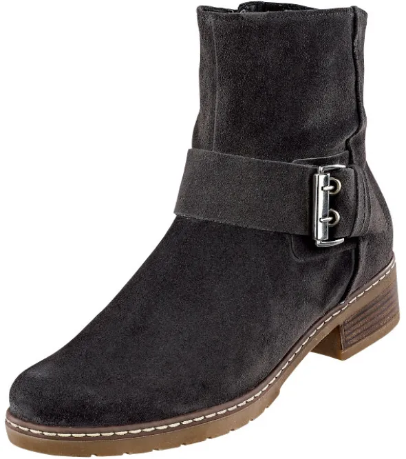 Stiefelette mit Dekoband und Zierschließe an der Außenseite von Gabor