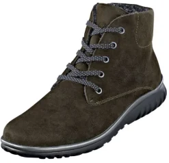 Warme Schürstiefelette mit gemusterten Schnürbändern von Semler