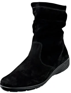 Warmgefütterter Kurzschaftstiefel mit dezent gerafftem Schaft