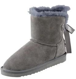 Warmgefütterter Schlupfboots mit Dekoschleife an der Ferse von Mustang