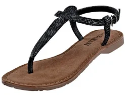 Zehenstegsandalette in Schlangenoptik